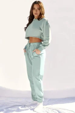 Tees & Tops*CXIX Oversized Cropped Jumper - Sage