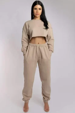 Joggers & Jumpers*CXIX Oversized Jogger Bottoms - Fawn