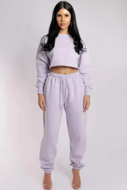 Joggers & Jumpers*CXIX Oversized Jogger Bottoms - Lilac