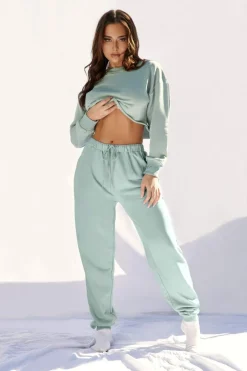 Joggers & Jumpers*CXIX Oversized Jogger Bottoms - Sage