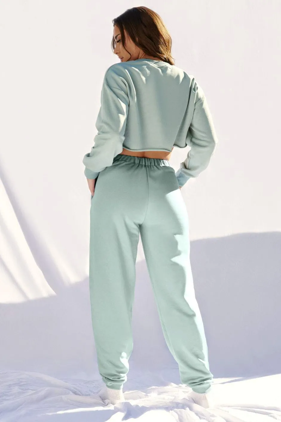 Joggers & Jumpers*CXIX Oversized Jogger Bottoms - Sage