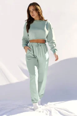 Joggers & Jumpers*CXIX Oversized Jogger Bottoms - Sage