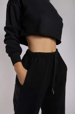Joggers & Jumpers*CXIX Oversized Jogger Bottoms - Black