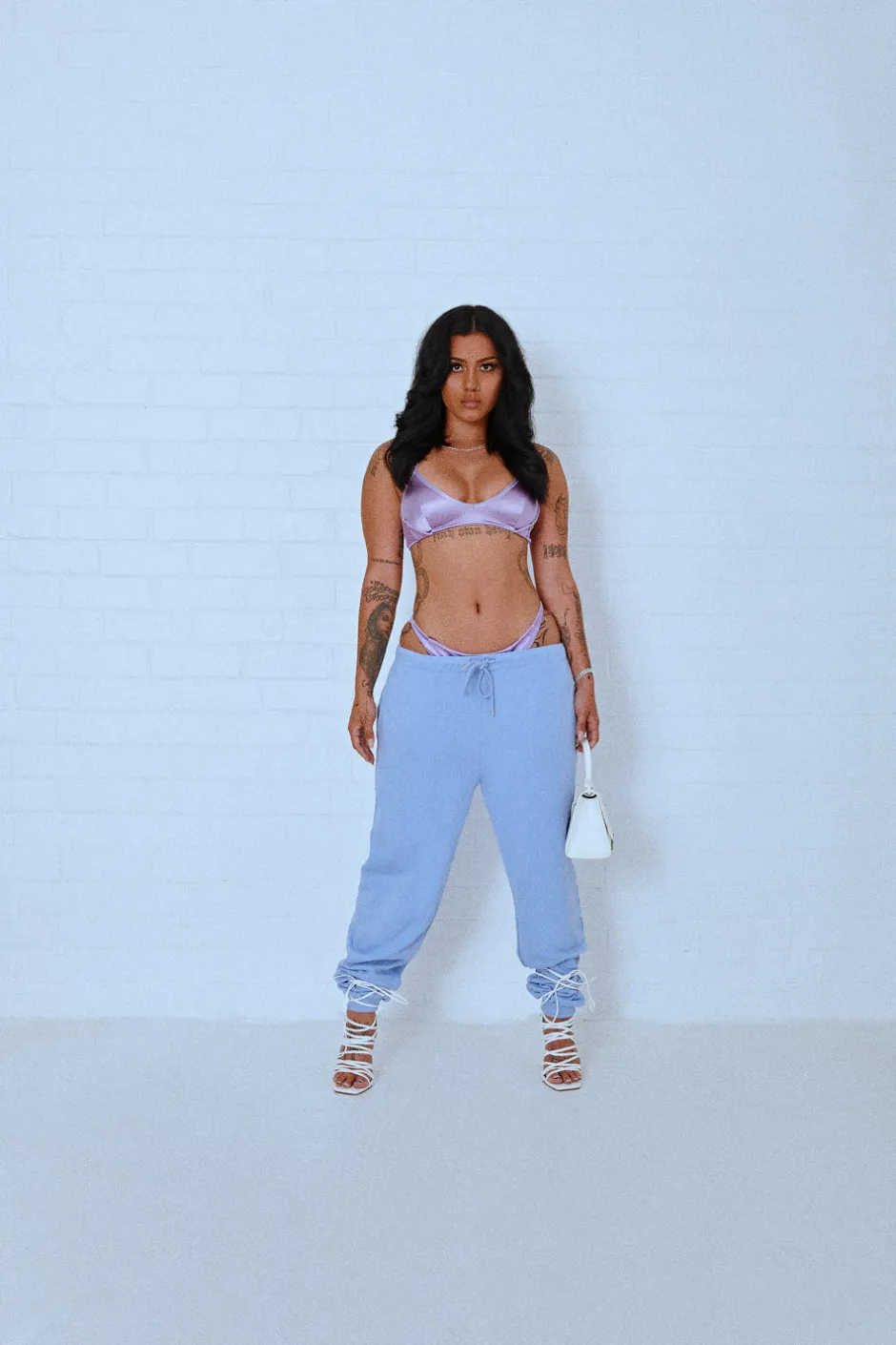 Joggers & Jumpers*CXIX Oversized Jogger Bottoms - Powder Blue