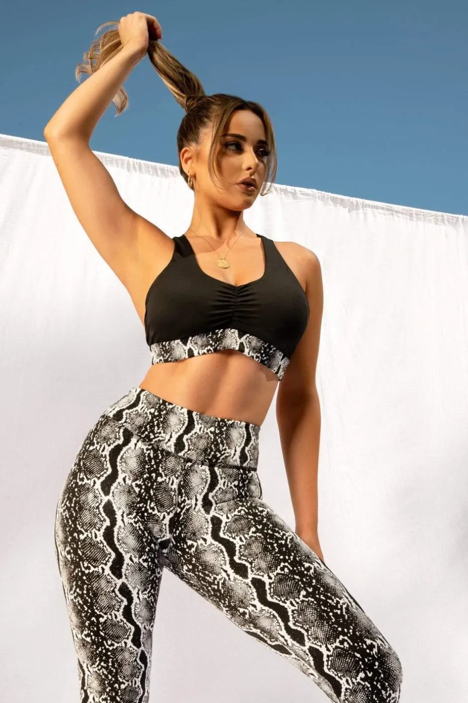 Tees & Tops*CXIX Rattlesnake Ruche Top - Black