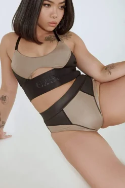High Waisted Bottoms*CXIX Riding Solo High Waist Bottoms - Black/Mink