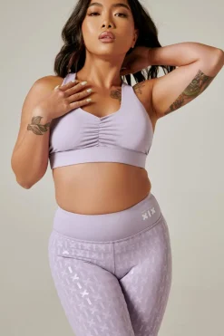 Gecko Grip™ Apparel*CXIX Ruche Sports Bra - Lilac