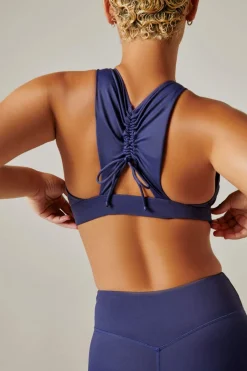 Tees & Tops*CXIX Ruche Sports Bra - Navy