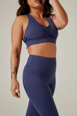 Tees & Tops*CXIX Ruche Sports Bra - Navy