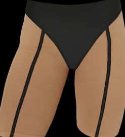 Leggings & Bikers*CXIX Silhouette Biker Shorts - Black With Cream Mesh