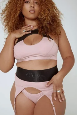 Tees & Tops*CXIX Snatched Garter Bottoms - Pink