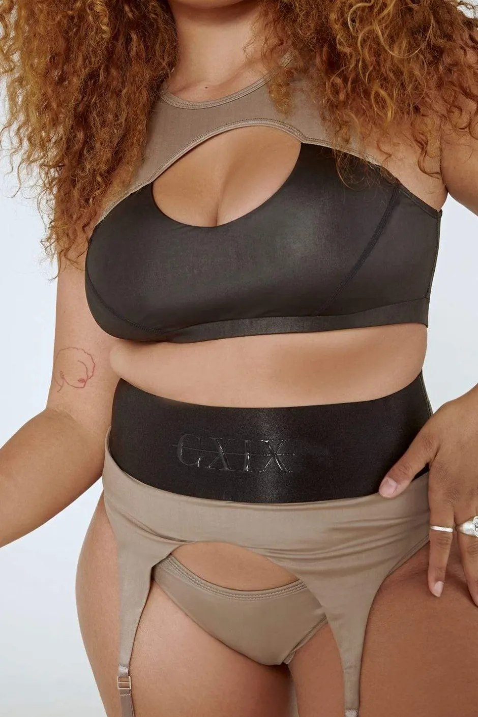 Tees & Tops*CXIX Snatched Garter Bottoms - Mink