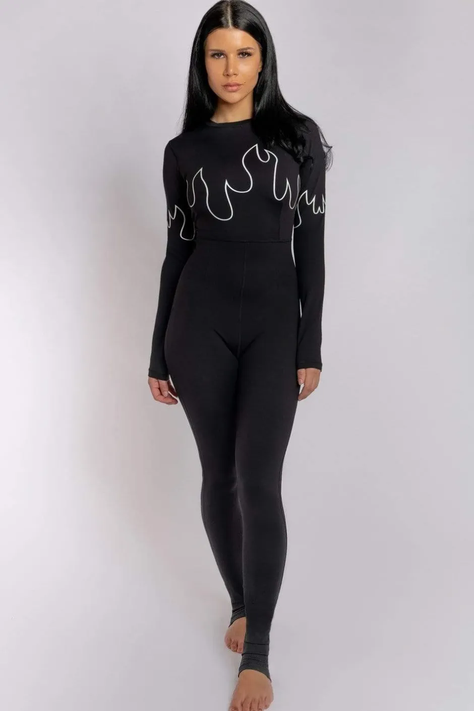 Body & Jumpsuits*CXIX Stay Fire Jumpsuit - Black & White