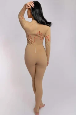 Body & Jumpsuits*CXIX Stay Fire Jumpsuit - Sand & Red