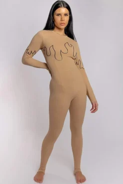 Body & Jumpsuits*CXIX Stay Fire Jumpsuit - Sand & Black