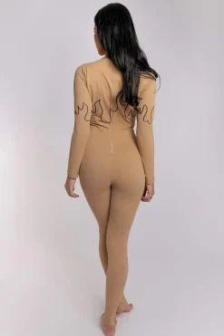 Body & Jumpsuits*CXIX Stay Fire Jumpsuit - Sand & Black