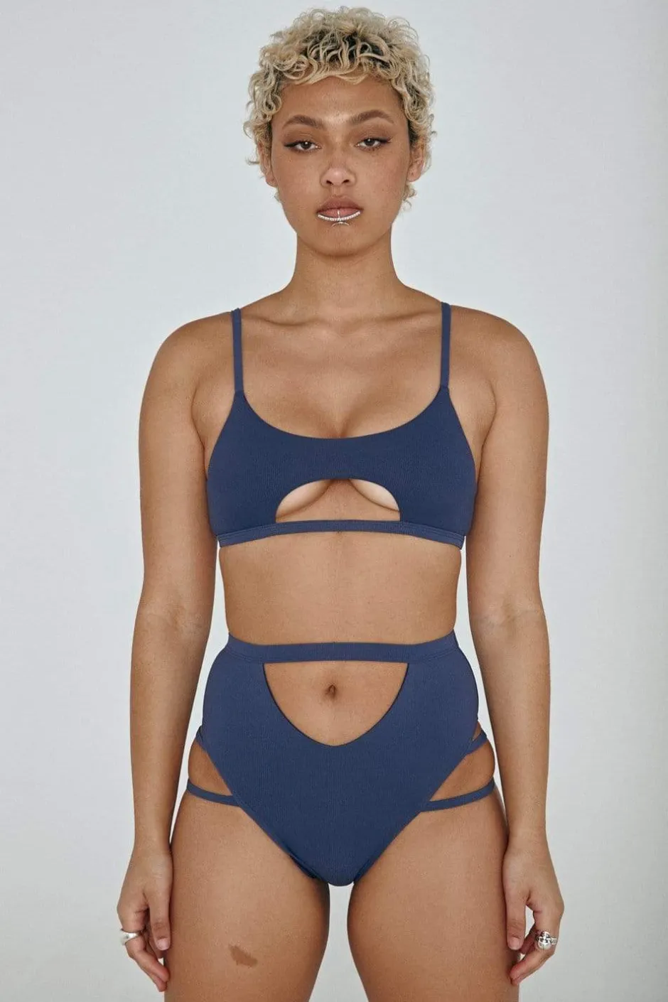 Tees & Tops*CXIX The Hills Raree Top - Ribbed Navy