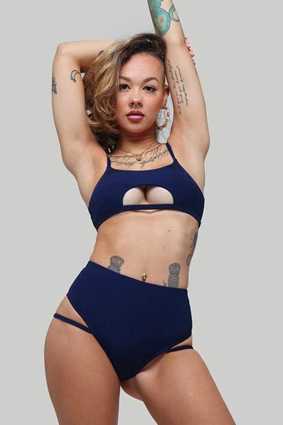 Tees & Tops*CXIX The Hills Raree Top - Ribbed Navy