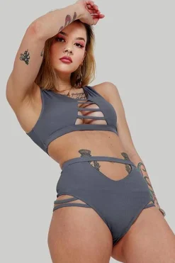 Tees & Tops*CXIX The Valley Top - Ribbed Dark Grey