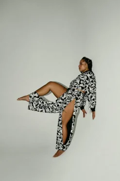 Joggers & Jumpers*CXIX Wide Leg Slit Pants - Dragon